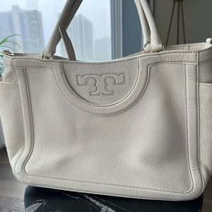 COPY - Tory Burch Ivory Leather Tote Bag